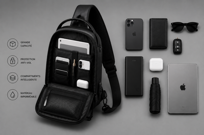 Sac Bandoulière Antivol NORVA™ | USB & Imperméable