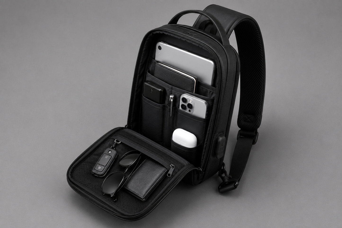 Sac Bandoulière Antivol NORVA™ | USB & Imperméable